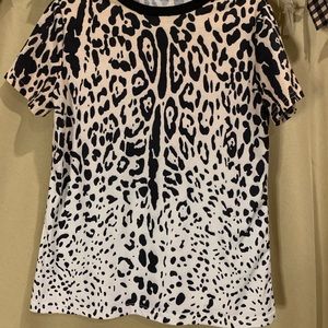 Pretty Animal Print & Ombre Top | Sz S